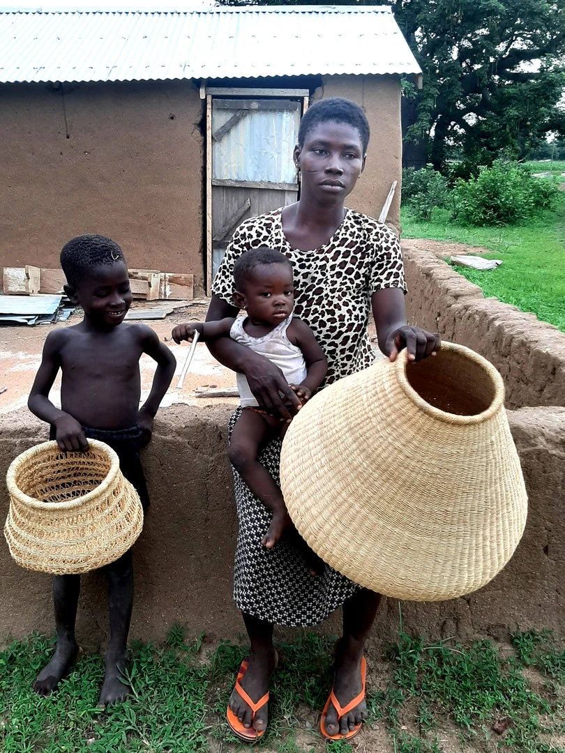 KAZI Home Goods Round Tapered All Natural Lace Basket 6 KAZI Home Goods Round Tapered All Natural Lace Basket