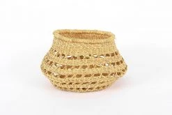 KAZI Home Goods Round Tapered All Natural Lace Basket