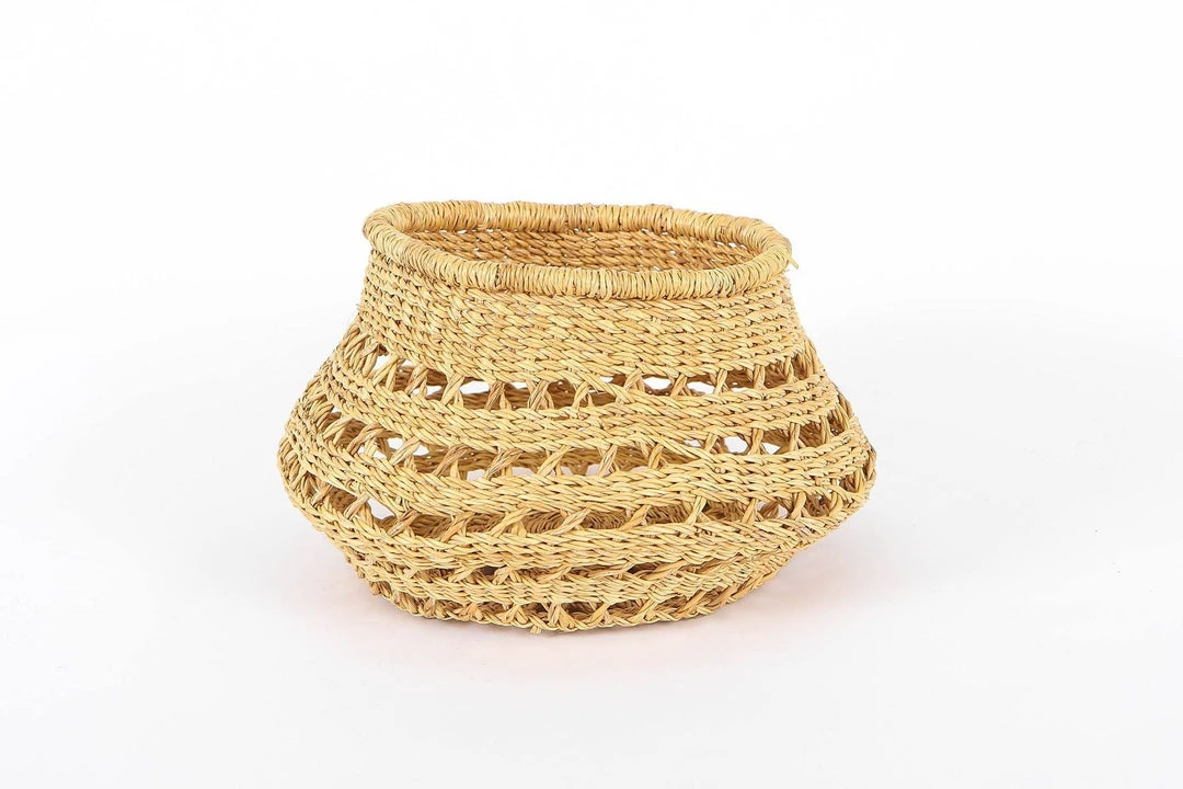 KAZI Home Goods Round Tapered All Natural Lace Basket 3 KAZI Home Goods Round Tapered All Natural Lace Basket