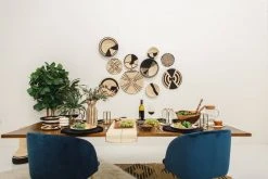 KAZI Sanaa Raffia Wall Plate I 6 KAZI Sanaa Raffia Wall Plate I