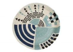 KAZI Home Goods Silver Blue Abstract Wall Decor