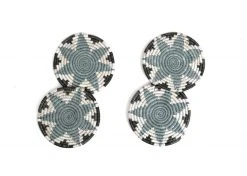 KAZI Silver Blue Hope Coaster Set