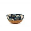 KAZI Silver Blue Mosaic Wooden Bowl Home Goods 1 KAZI Silver Blue Mosaic Wooden Bowl Home Goods