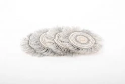 KAZI Silver Metallic Geo Fringed Oversized Coaster Set