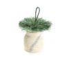 KAZI Fair Trade Silver Striped Planter Ornament