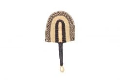 KAZI Small Black Checkered Fan Home Goods