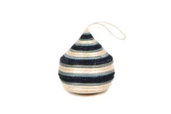 KAZI Soft Blue + Navy Bulb Ornament