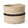 KAZI Striped Black + Natural Storage Basket III Home Goods