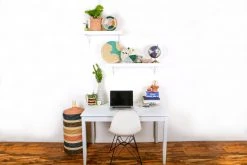 KAZI Striped Metallic Floret Coasters