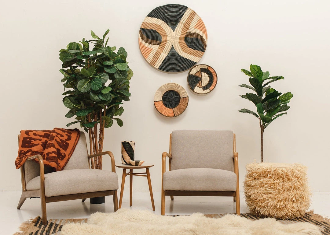 KAZI Home Goods Tabia Peach Wall Plate III 6 KAZI Home Goods Tabia Peach Wall Plate III