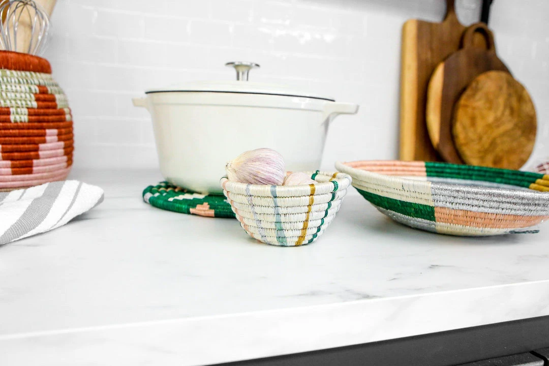 KAZI Tiny Floret Striped Catch All Home Goods 4 KAZI Tiny Floret Striped Catch All Home Goods