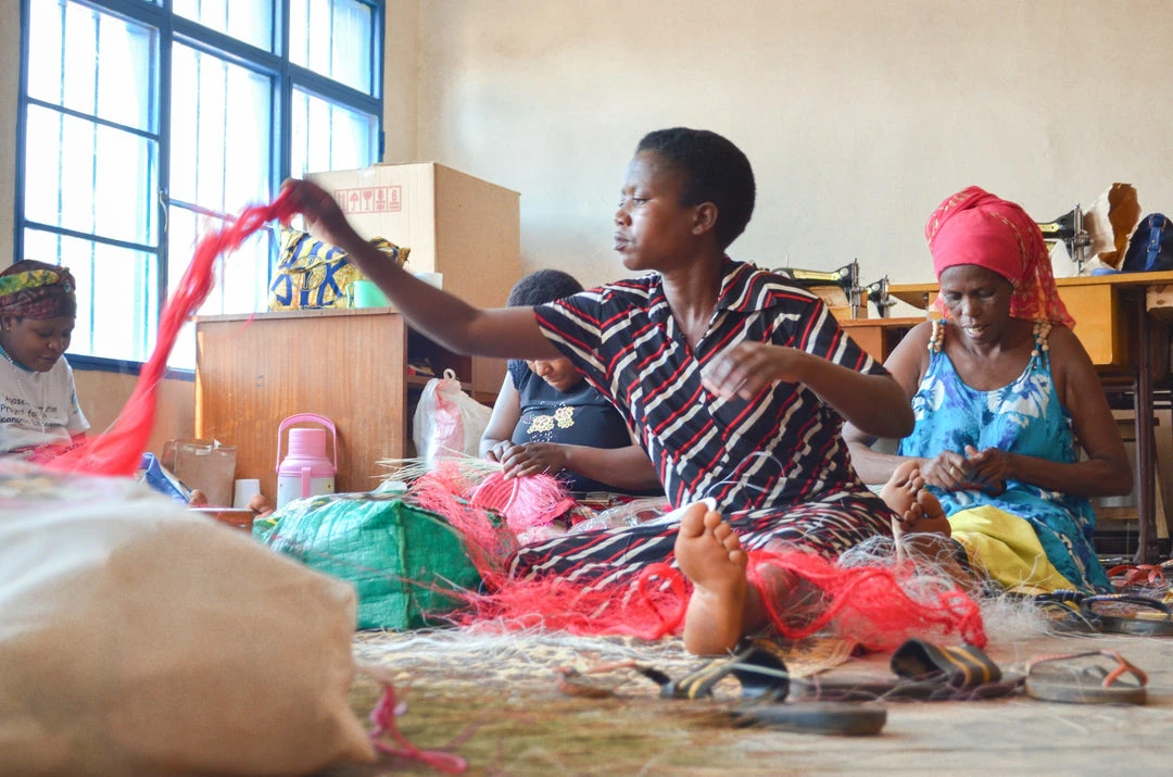 KAZI Home Goods Tiny Peach Hooped Raffia Catch All 6 KAZI Home Goods Tiny Peach Hooped Raffia Catch All