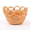 KAZI Home Goods Tiny Peach Hooped Raffia Catch All 2 KAZI Home Goods Tiny Peach Hooped Raffia Catch All