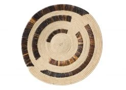 KAZI Home Goods Ugandan Raffia + Banana Bark Wall Plate II