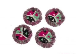 KAZI Vivid Viola Matisse Fringed Coasters Home Goods