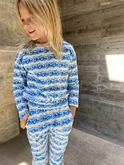 Honey Cake Tiger Kids' + Baby Kids' Hello Fun Wave Unisex Long Sleeve Tee