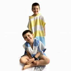 Hilana: Upcycled Cotton Home Goods Kids' Veracruz Upcycled Hooded Poncho Towel