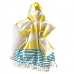 Hilana: Upcycled Cotton Home Goods Kids' Veracruz Upcycled Hooded Poncho Towel