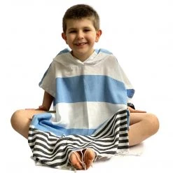 Hilana: Upcycled Cotton Home Goods Kids' Veracruz Upcycled Hooded Poncho Towel