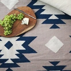 Kiliim Blue Medallions Wool Rug Home Goods