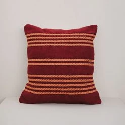 Kiliim Burgundy Meadow Throw Pillow Cover Home Goods