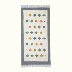 Kiliim Pastel Tiles Wool Runner / Rug Home Goods