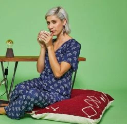 Kiliim Home Goods Scattered Stitch Wool Floor Pillow Cover