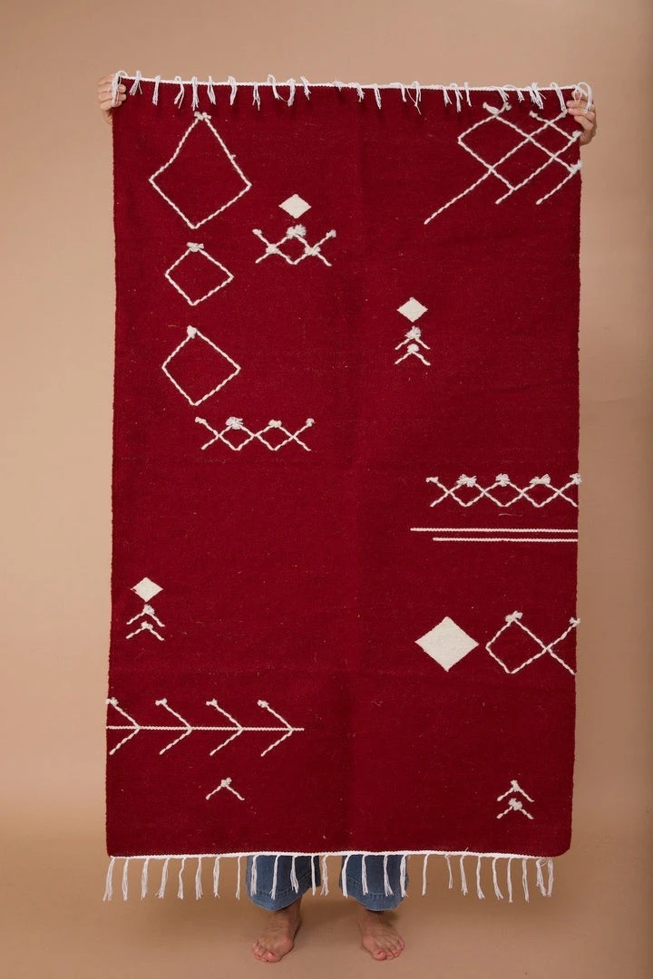 Kiliim Scattered Stitch Wool Runner / Rug 3 Kiliim Scattered Stitch Wool Runner / Rug