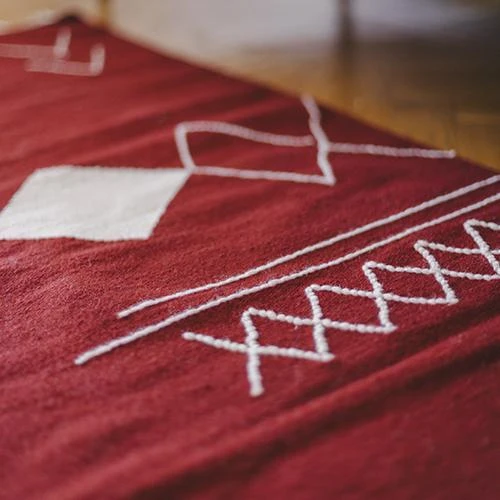 Kiliim Scattered Stitch Wool Runner / Rug 6 Kiliim Scattered Stitch Wool Runner / Rug