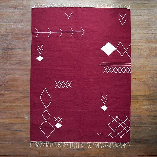 Kiliim Scattered Stitch Wool Runner / Rug 4 Kiliim Scattered Stitch Wool Runner / Rug