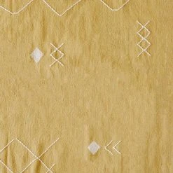 Kiliim Home Goods Yellow Scattered Stitch Wool Rug