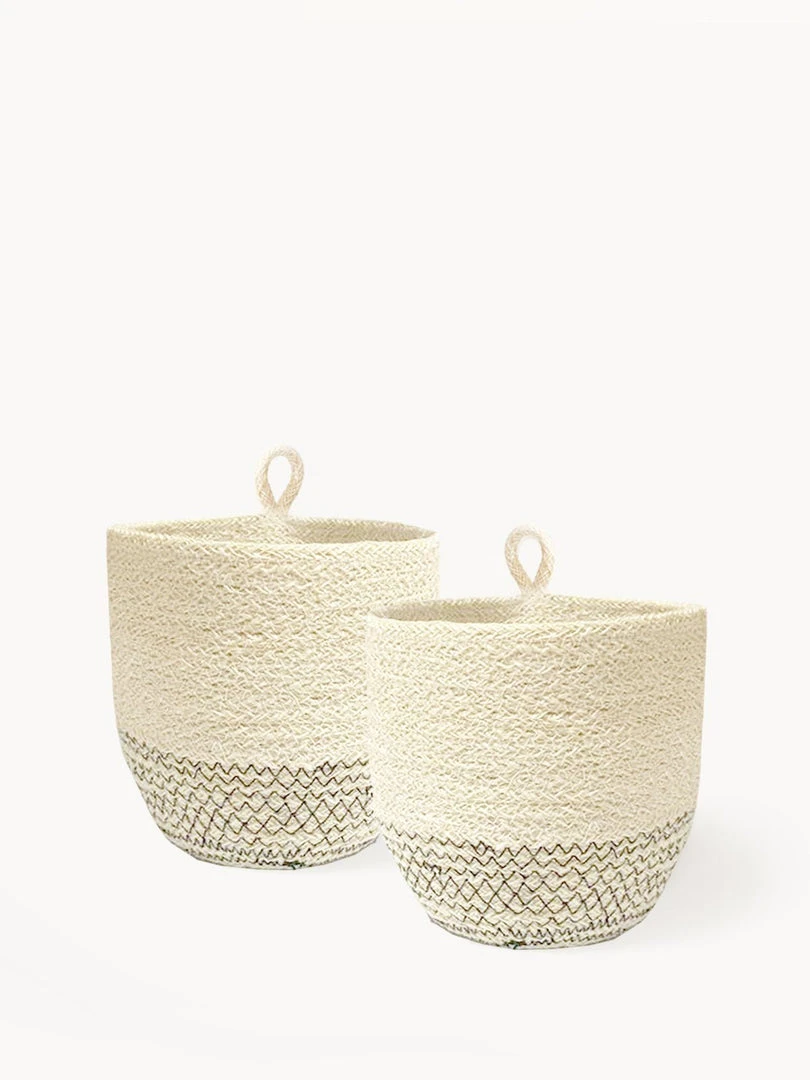 Korissa Home Goods Amari Loop Bin Set - Black 3 Korissa Home Goods Amari Loop Bin Set - Black