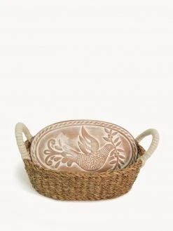 Korissa Best Sellers Bread Warmer + Basket - Bird Oval
