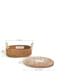 Korissa Best Sellers Bread Warmer + Basket - Bird Oval