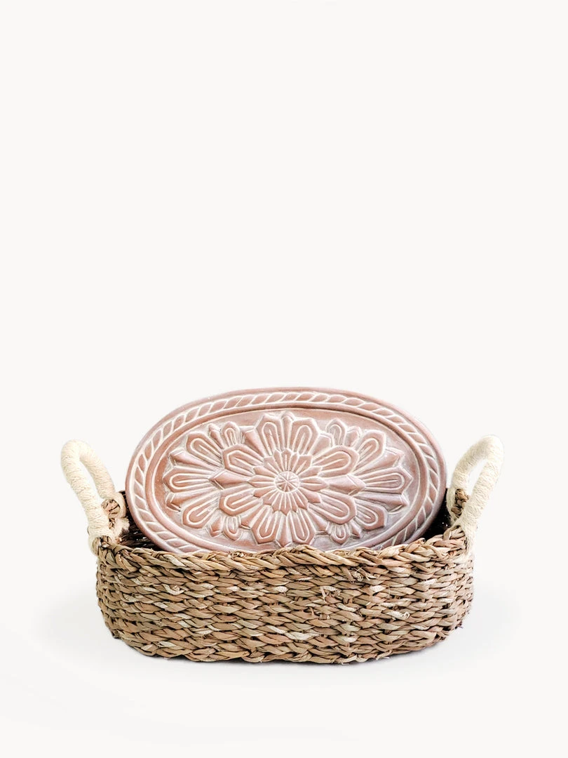 Korissa Bread Warmer + Basket - Flower 3 Korissa Bread Warmer + Basket - Flower