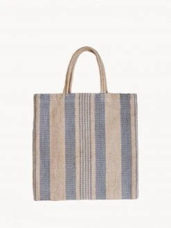 Korissa Dora Jute Tote Bag - Pale Gray