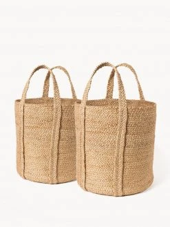 Korissa Kata Basket With Handles Set - Natural Home Goods