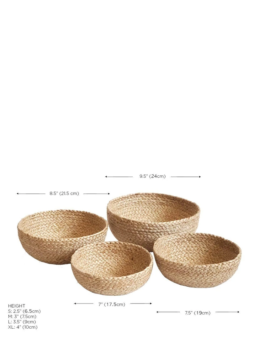 Korissa Home Goods Kata Candy Bowl Set - Natural 9 Korissa Home Goods Kata Candy Bowl Set - Natural