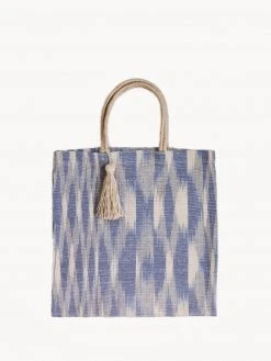 Korissa Accessories Nadi Jute Tote Bag - Blue