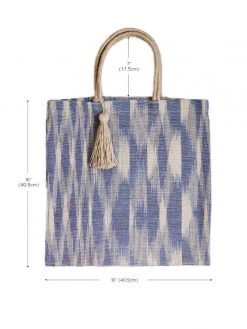 Korissa Accessories Nadi Jute Tote Bag - Blue