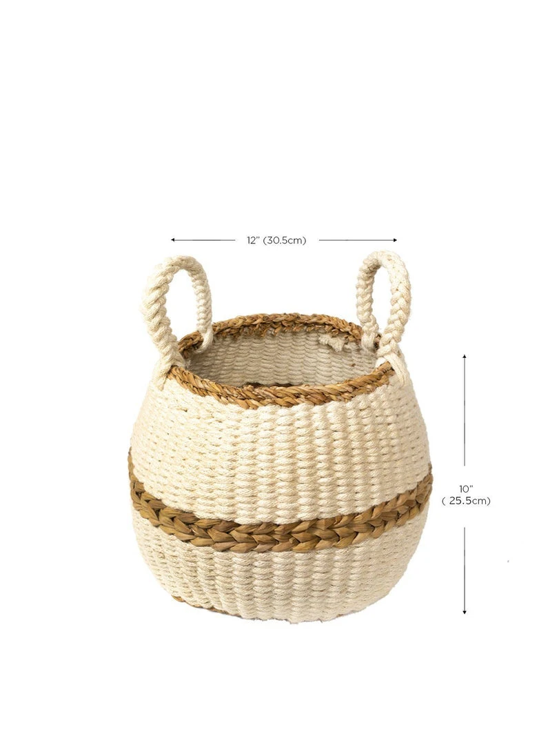 Korissa Home Goods Ula Blanco Basket 5 Korissa Home Goods Ula Blanco Basket
