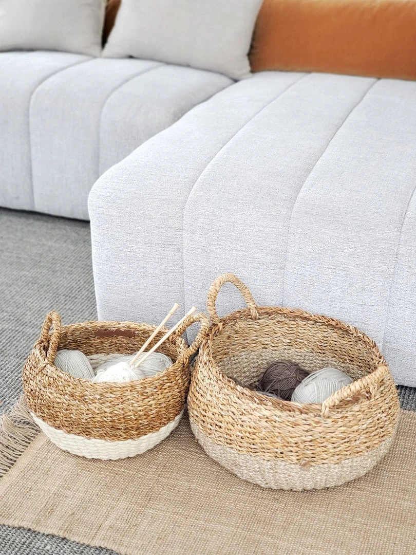 Korissa Ula Floor Basket Set - Natural 4 Korissa Ula Floor Basket Set - Natural