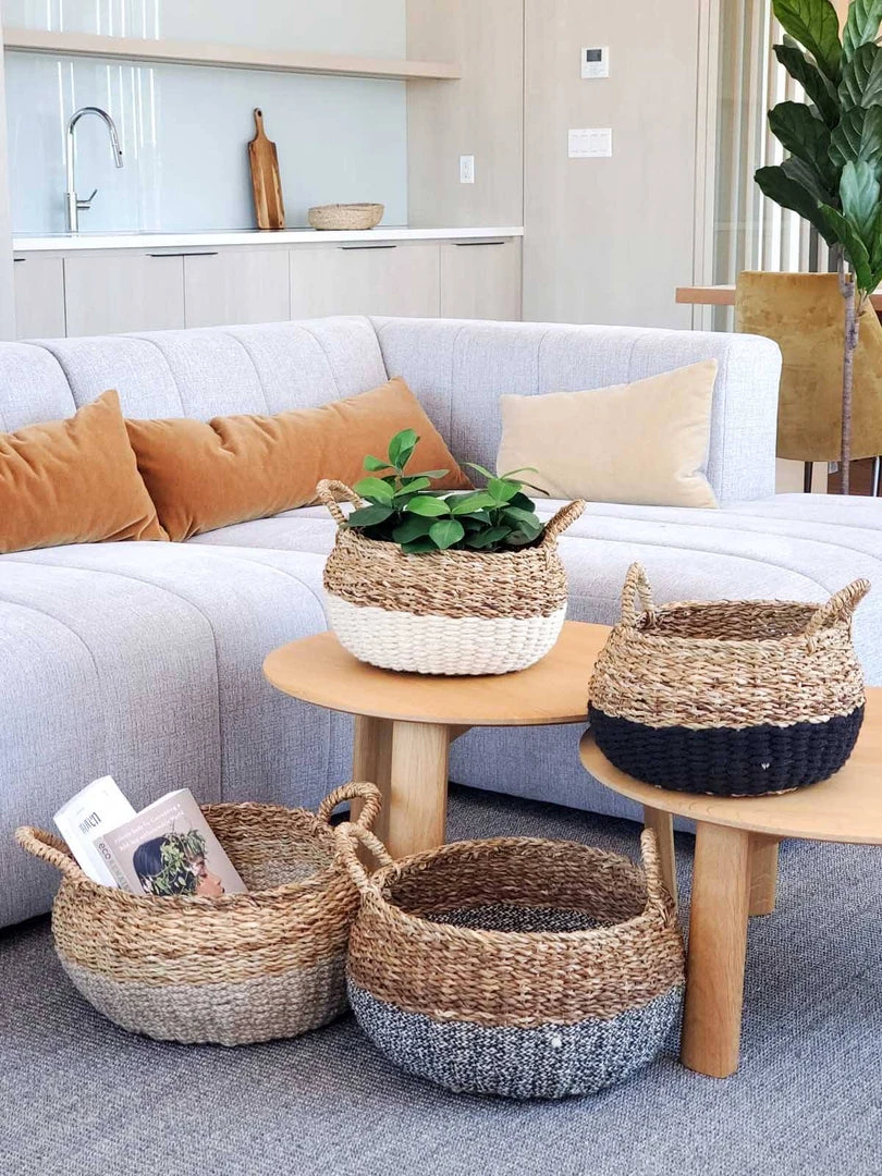 Korissa Ula Floor Basket Set - Natural 5 Korissa Ula Floor Basket Set - Natural