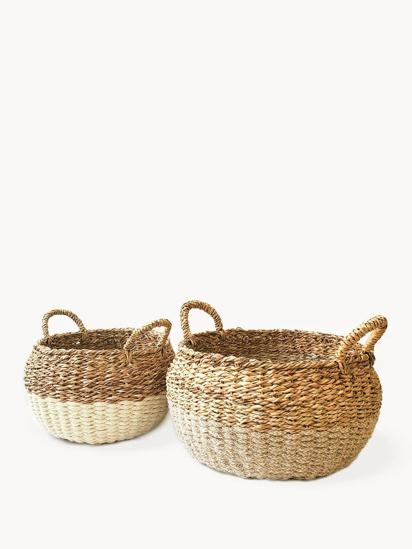 Korissa Ula Floor Basket Set - Natural 3 Korissa Ula Floor Basket Set - Natural