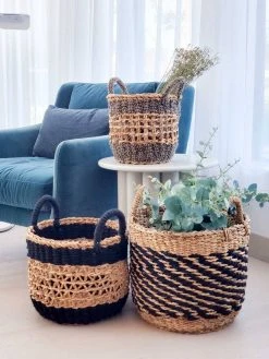 Korissa Ula Mesh Basket Set - Black Home Goods