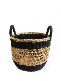 Korissa Ula Mesh Basket Set - Black Home Goods
