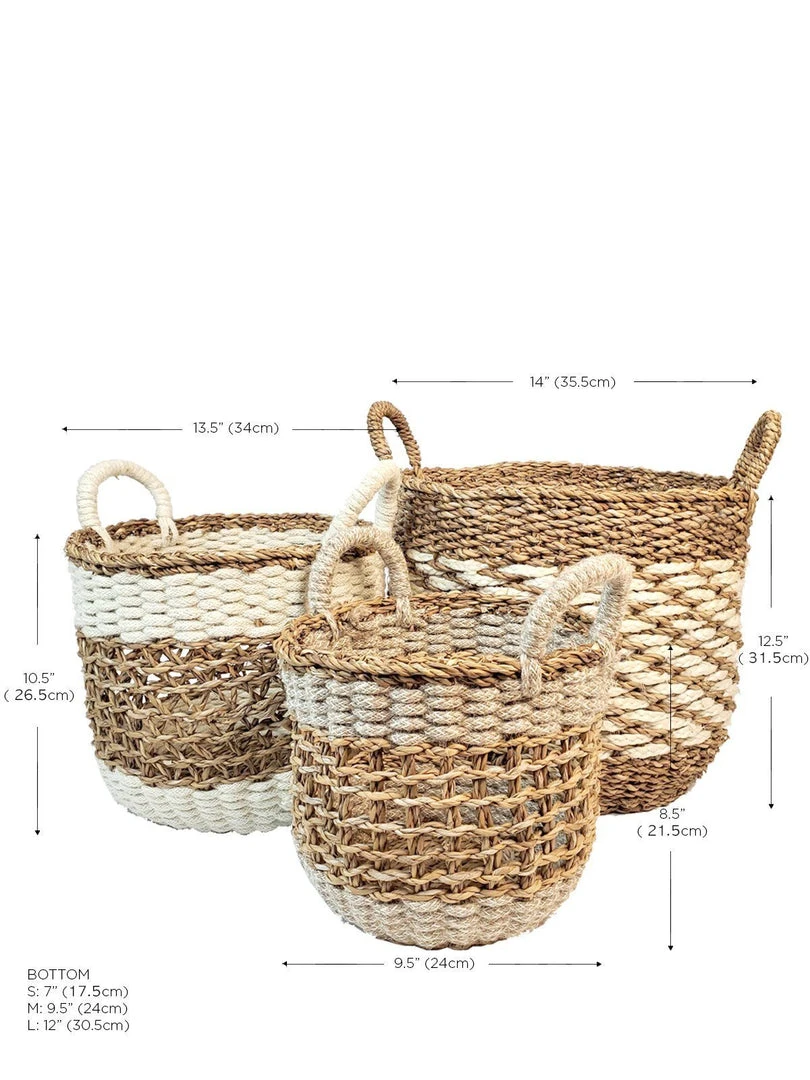 Korissa Home Goods Ula Mesh Basket Set 11 Korissa Home Goods Ula Mesh Basket Set