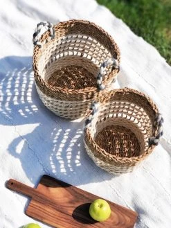 Korissa Ula Mesh Basket Set - White