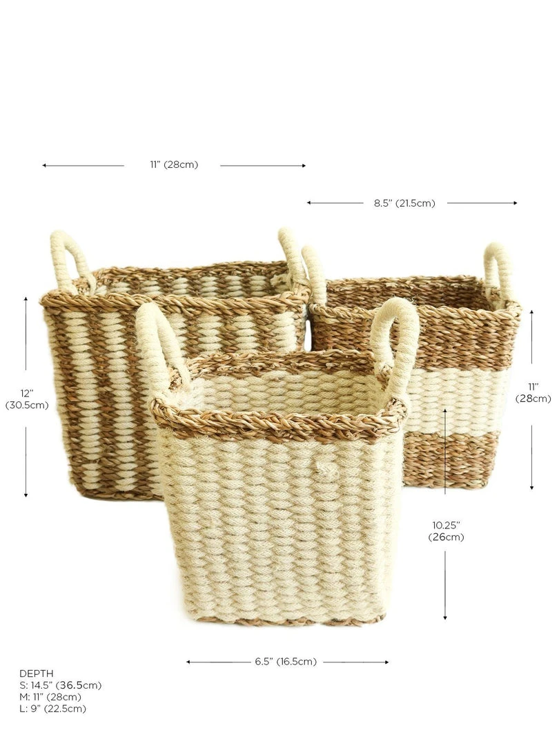 Korissa Ula Storage Basket Set 7 Korissa Ula Storage Basket Set