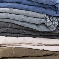 Amante Marketplace Kurios Turkish Towel / Blanket - Denim